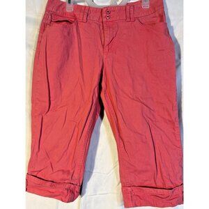 Pink denim Jeans Womens 14 Coastal Hippie Boho Cottagecore Stretch Indie